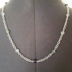 925 sterling silver fluorite necklace